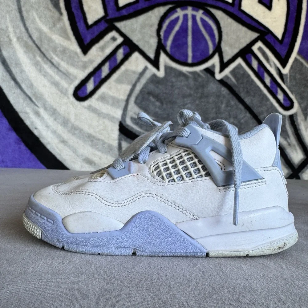 Size 10c - Jordan 4 Retro Forget Me Not Sneaker (TD) IB8961-100